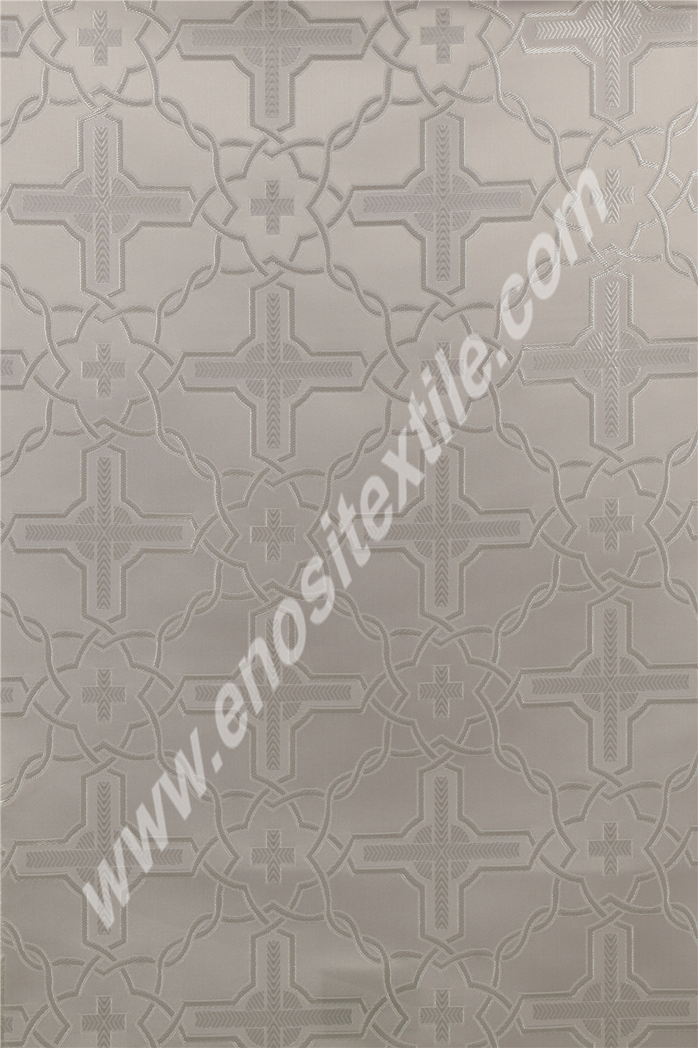 KL-007 White-Silver Brocade Fabrics